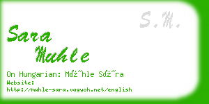 sara muhle business card